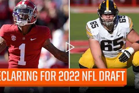 Alabama WR Jameson Williams & Iowa OL Tyler Linderbaum Declare for 2022 NFL Draft | CBS Sports..