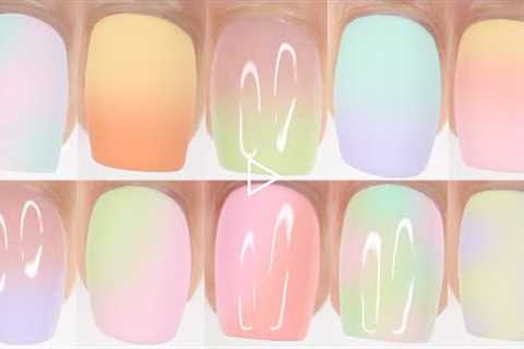 10 SPRING PASTEL OMBRE NAIL IDEAS! | Spring nail polish colors 2022 ombre nail art compilation