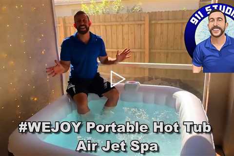 #WEJOY Portable Hot Tub Air Jet Spa 3 Person Inflatable Square Outdoor Heated Hot Tub