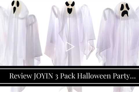 Review JOYIN 3 Pack Halloween Party Decoration 25.5 Hanging Ghosts, Cute Flying Ghost for Fron...