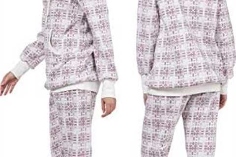 PajamaGram Womens Pajama Sets – Winter Pajamas For Women, Shearling Rollneck