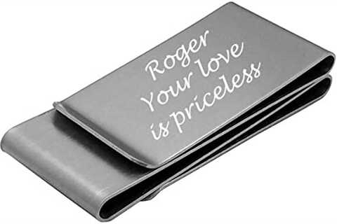 Gifts Infinity Personalized Double Sided Metal Money Clip Free Engraving – Christmas & Halloween..