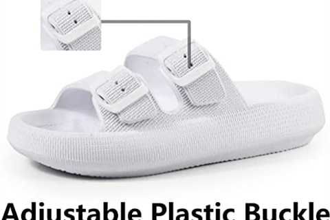 Weweya Cloud Sandals for Women and Men – Pillow Slippers – Double Buckle Adjustable Slides – EVA..