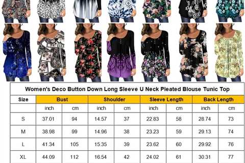 BETTE BOUTIK Women’s Long and Short Sleeve Tunic Blouses Fashion Womens Decoration Button Up Tunic..