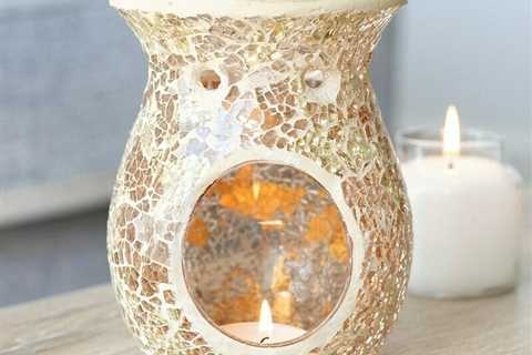 Large Crackle Melts/Oil Burner Gold Flared