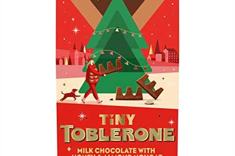 Toblerone Tiny Swiss Milk Chocolate Bars with Honey and Almond Nougat, Holiday Chocolate, 7.34 oz..