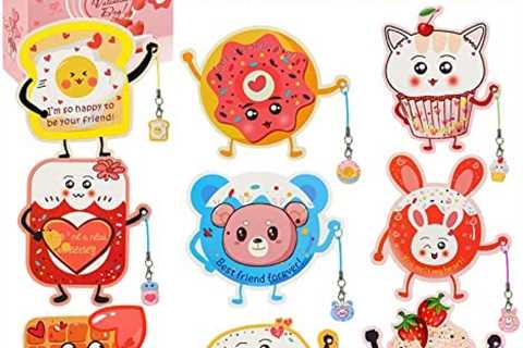Valentines Cards for Kids Classroom Gifts – 36 Super Cute Pendant Gifts + 36 Valentines Day Cards..