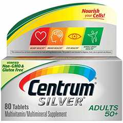 Centrum Silver Multivitamin Supplement For Adults Over 50, 80 Tablets (Pack of 2)