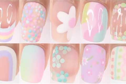 75 EASY SPRING NAIL DESIGNS! | HUGE Spring pastel nail art compilation perfect for beginners
