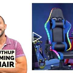 Youthup Black Gaming Chair with Speakers, RGB LED Lights, Ergonomic Design