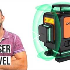 4D Laser Level 360 Self Leveling : High Accuracy Green Beam Rechargeable