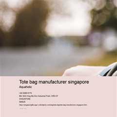 tote bag manufacturer singapore