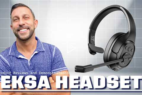 EKSA Noise Cancelling Bluetooth Headset with Microphone