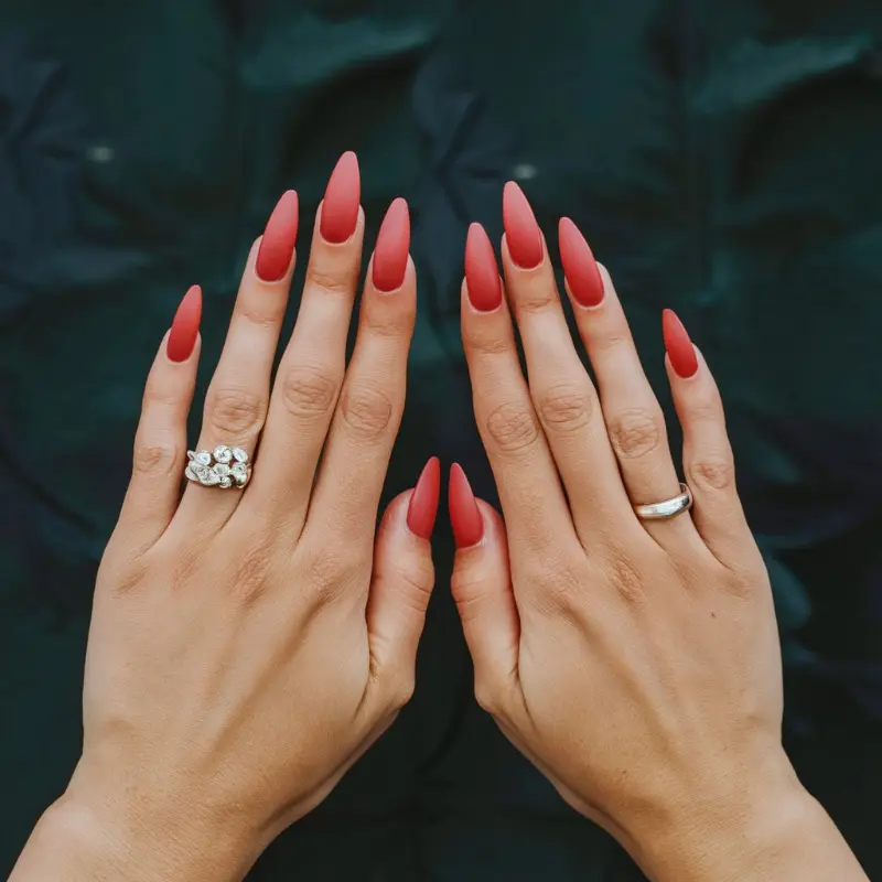 Red Matte Nail Designs: Because Who Needs Gloss Anyway? - Gloss and Vibes