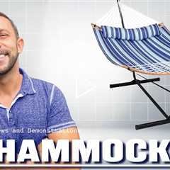 SUNCREAT Anti-Tip Heavy Duty Hammock and Stand