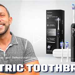 Sakyproral Smart Electric Toothbrush with 0.96'' Screen, Real-time Missed Area Feedback
