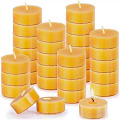 Olorvela Beeswax Tealight Candles - 32 Pack for a Natural Glow