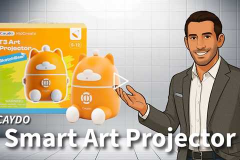 Caydo T3 AI power Smart Drawing Projector -Easy Setup & Auto Correction, Photo-to-Sketch Magic