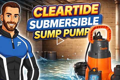 Cleartide Submersible Sump Pump, Smart Water Sensor Auto On/Off, Manual/Auto Mode, 1/3HP, 2790GPH