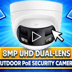 ANNKE FCD800 8MP UHD Dual Lens Outdoor PoE Security Camera, 180° Panoramic View p