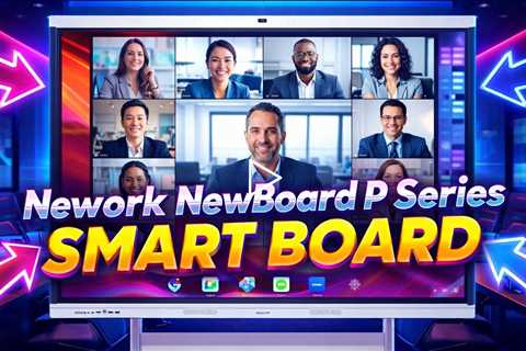 Nework NewBoard P Series Smart Board - 48MP camera with intelligent 3A algorithms, 8 AI mics