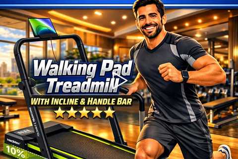 HADMAX Walking Pad Treadmill with Incline and Adjustable Handle Bar p