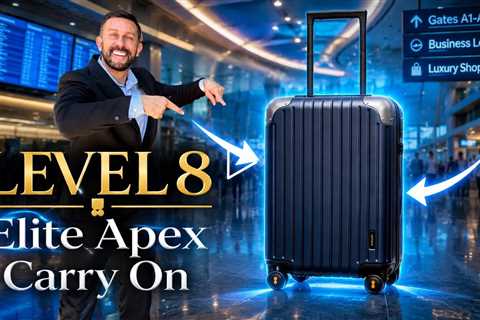 LEVEL8 Elite Apex Carry On - Airline Approved, Hardshell Suitcases with Spinner Wheels, Lightweight