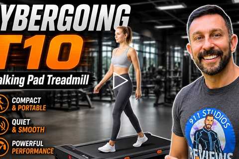 CYBERGOING T10 Walking Pad Treadmill - Bosch Motor, 7% Manual Incline, Up to 4 MPH, 300lb Capacity..